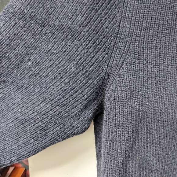 Trenery Merino/Cotton Blend Shawl Collar Knit Sweater Sz L - Picture 4 of 11